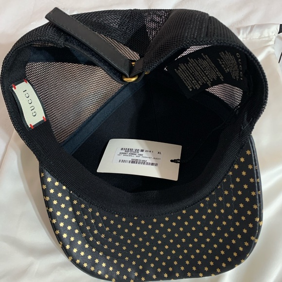 Gucci X Sega Leather Guccy Stars Baseball Hat Baseball Cap Beanie New - Picture 6 of 14